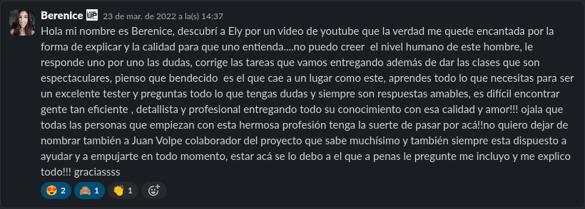 Berenice testimonial background