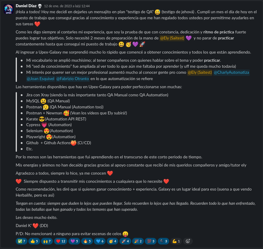 Daniel Díaz testimonial background