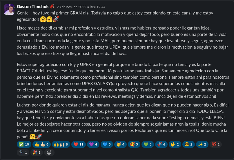 Gaston Timchuk testimonial background