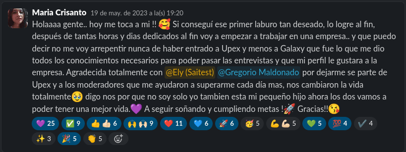 Maria Crisanto testimonial background